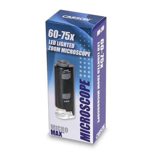 Carson MicroMax™ 60x-75x Güçlü LED Aydınlatmalı Cep Mikroskobu resmi