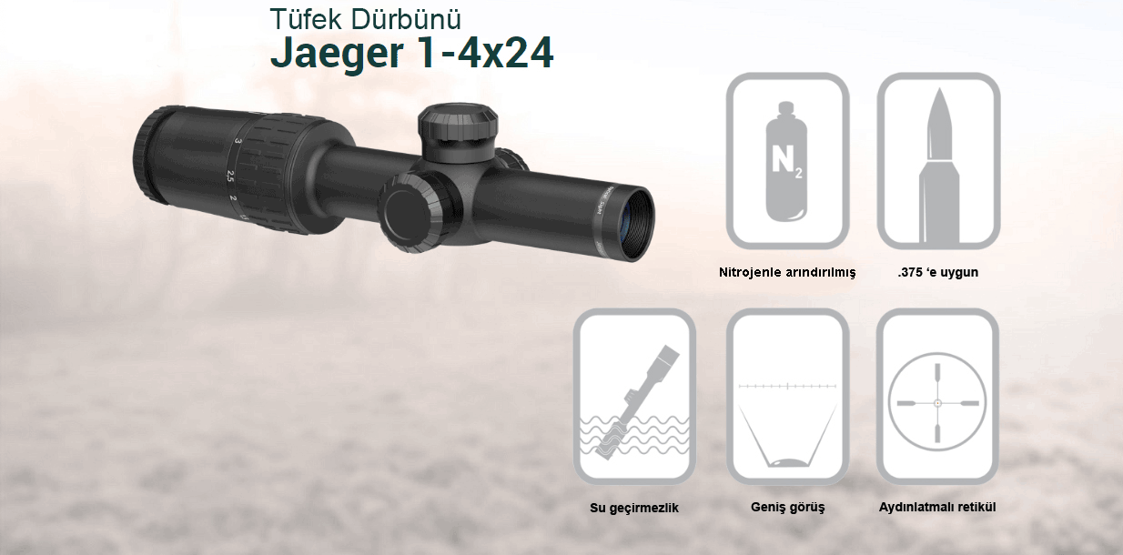Yukon Jaeger Optik Dürbün 1-4x24